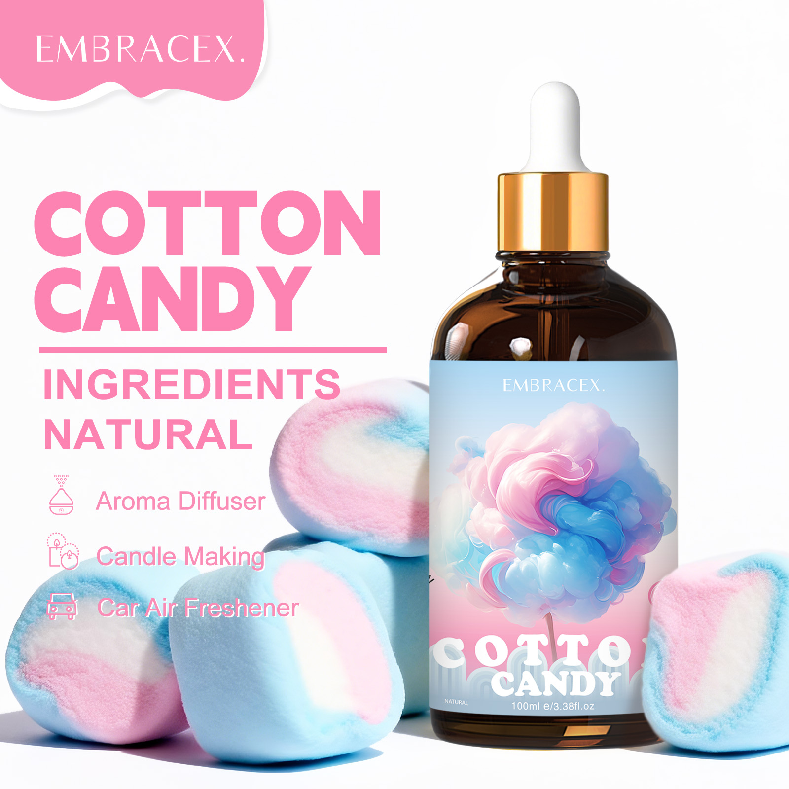 Home Fragrance Accessories - 100ml Cotton Candy Essential Oil Massage