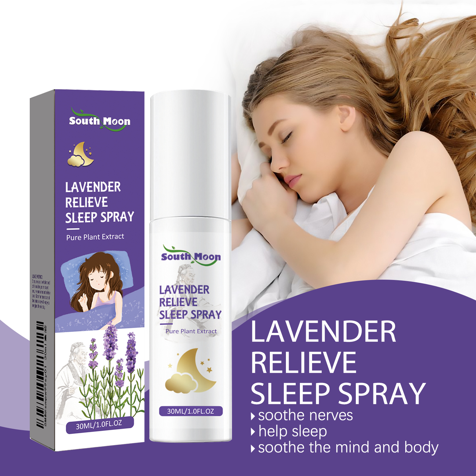 Lavender Pillow Spray - Lavender Sleep Spray Insomnia Therapy Pillow