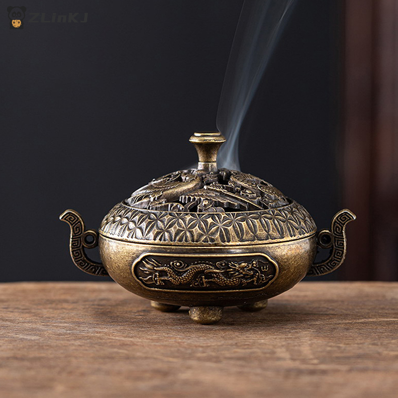 Home Fragrance Miniso - 1Pcs Chinese Antique Incense Burner Hollow