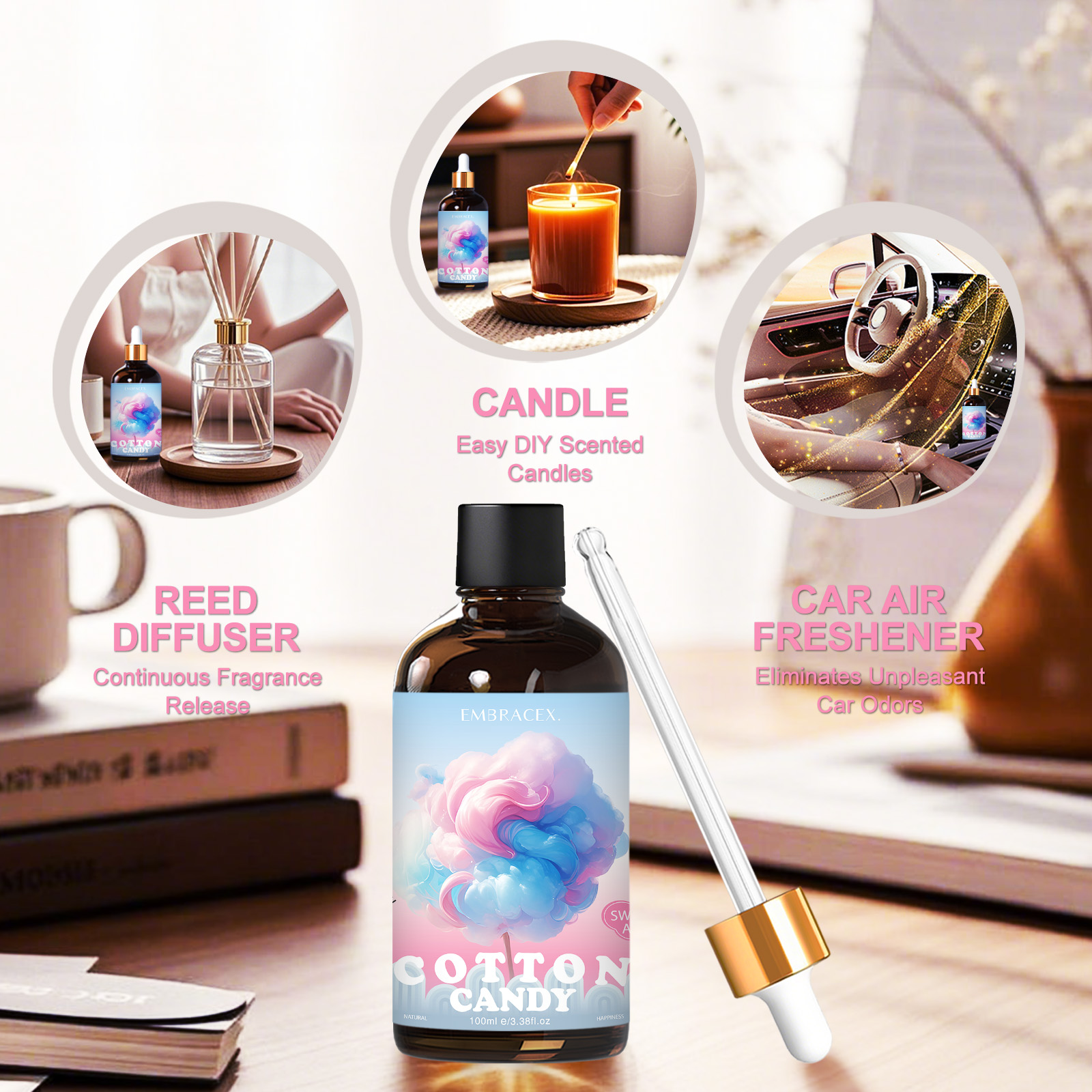 100ml Cotton Candy Essential O - Home Fragrance Accessories ulasan dan harga