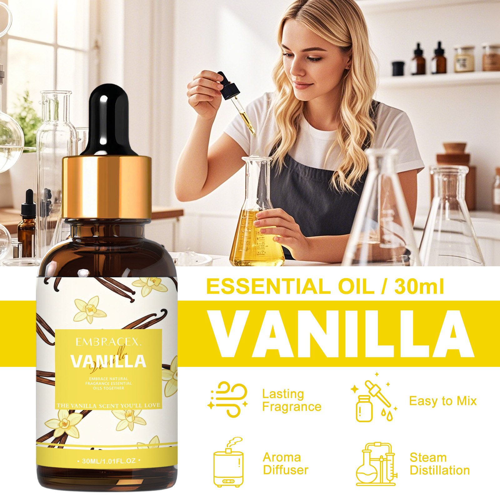 30ml Vanilla Essential Oil Per - Home Fragrance Accessories ulasan dan harga