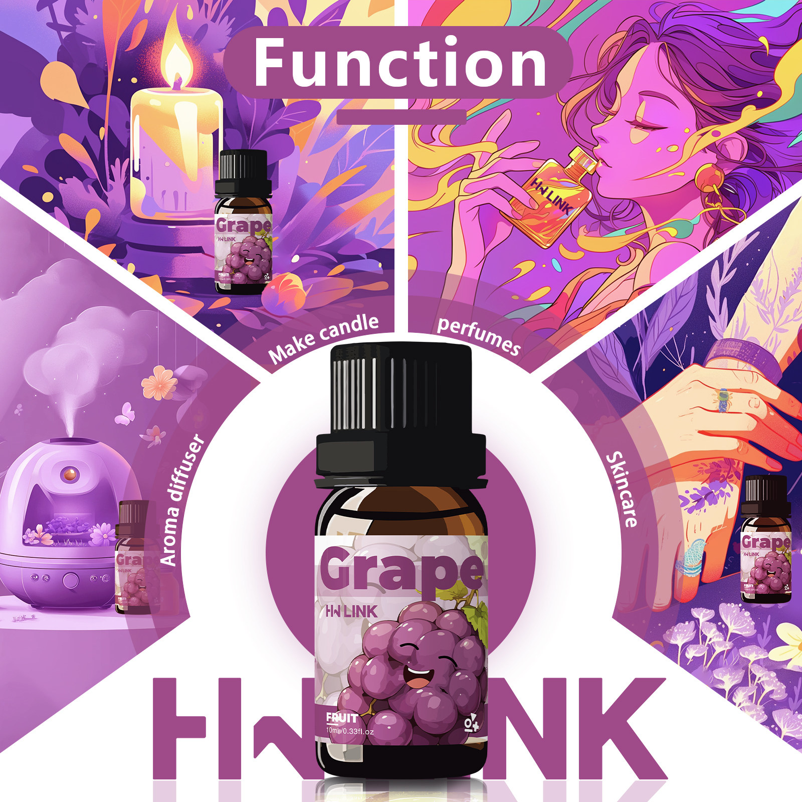 Grape Essential Oil 10ml Perfu - Home Fragrance With Essential Oils ulasan dan harga