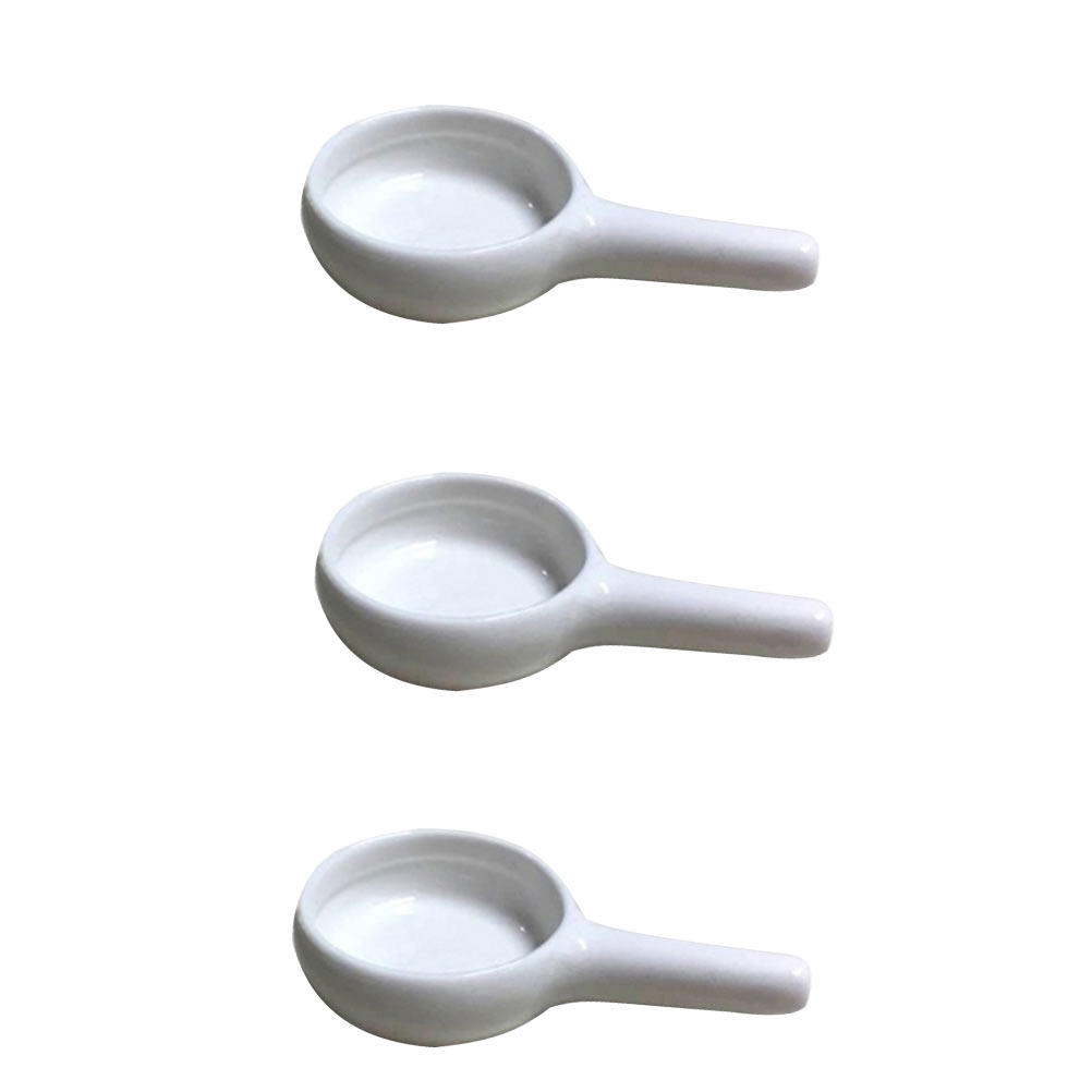 3Pcs Small Ceramic Tray Spoon  - Ceramic Oil Burner ulasan dan harga
