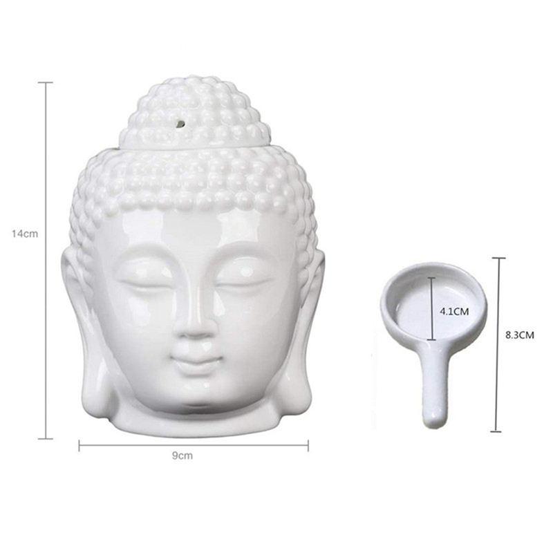 Ceramic Buddha Head Aromatic O - Ceramic Oil Burner ulasan dan harga