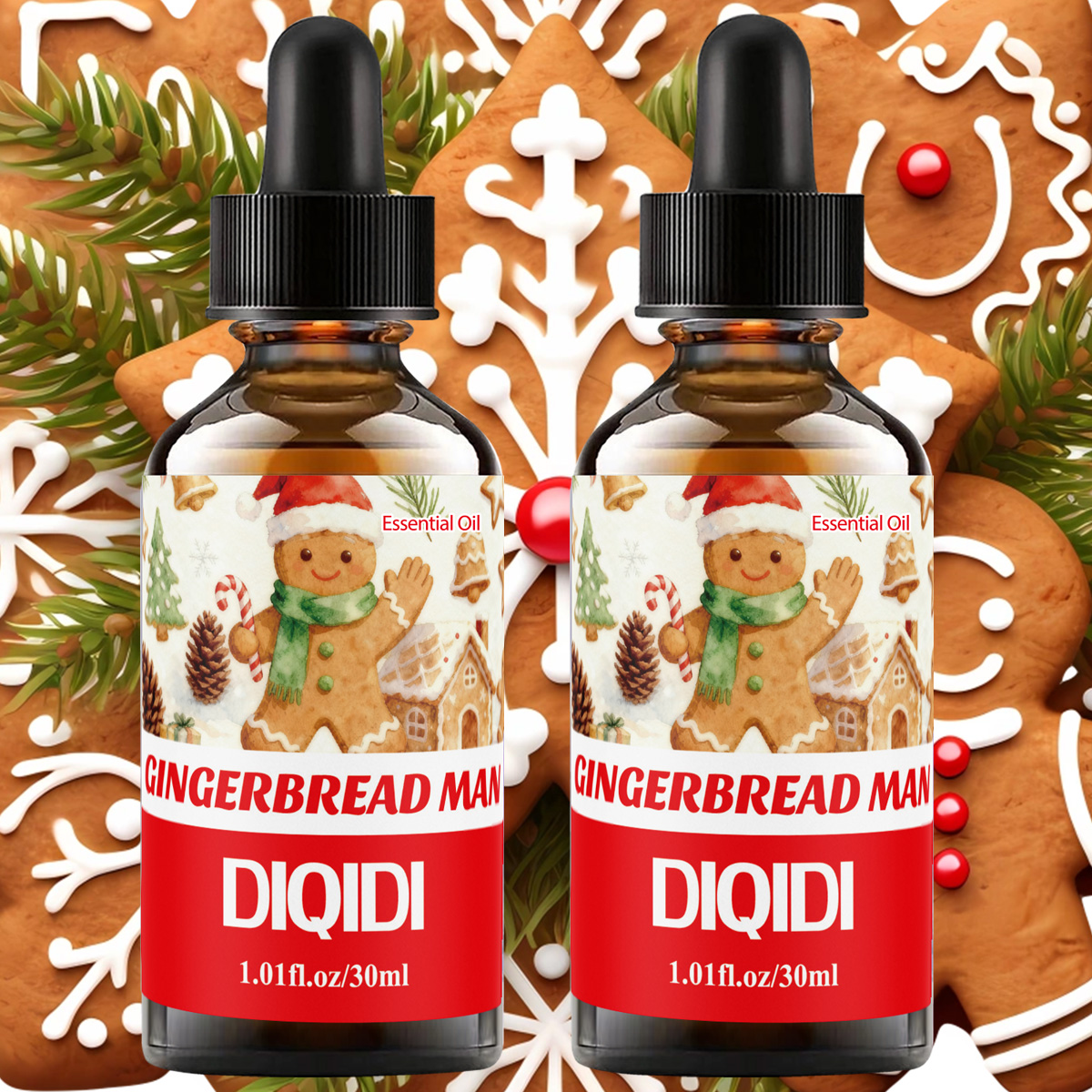 2Pcs 2Pcs Gingerbread Man Esse - Home Fragrance Gingerbread ulasan dan harga