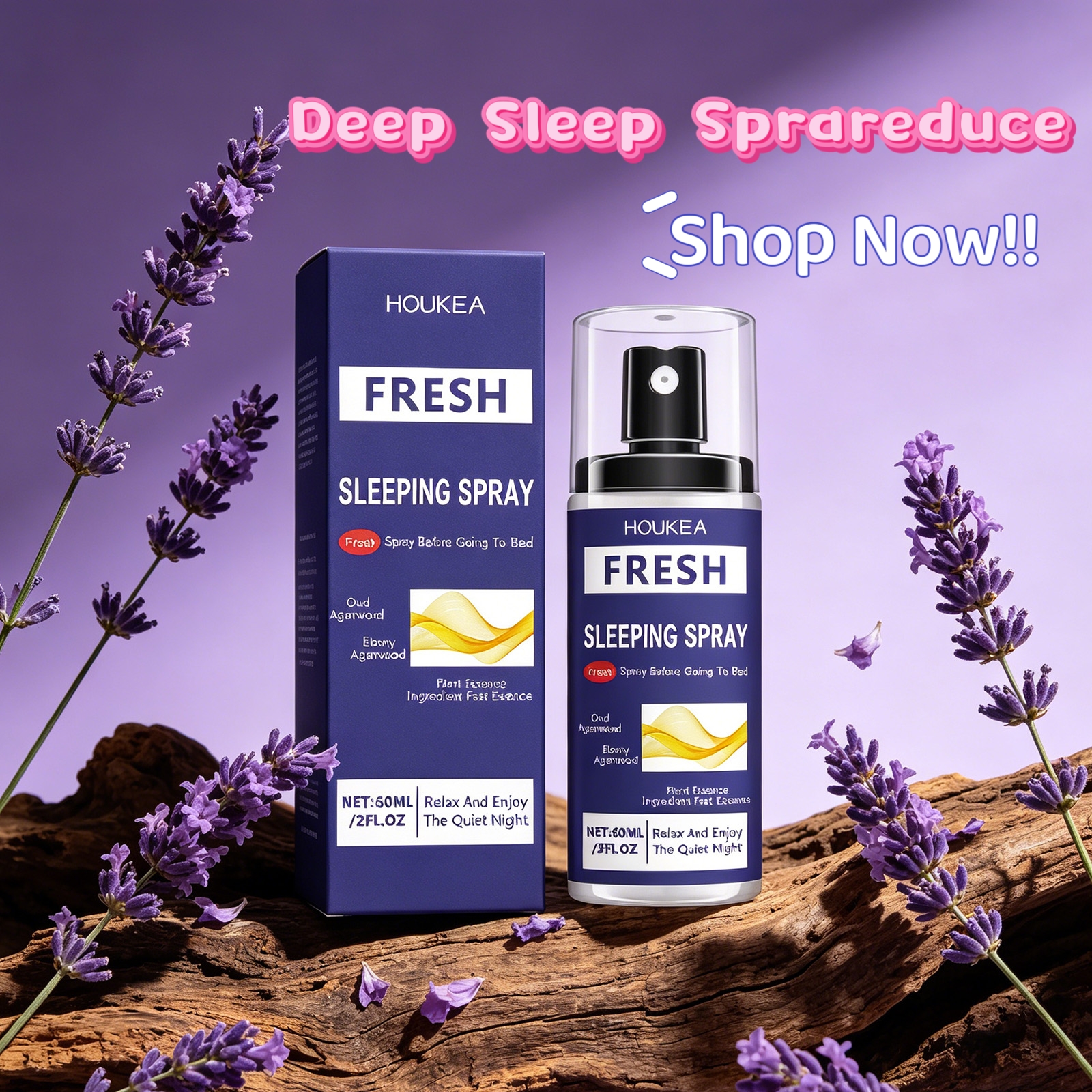 Houkea Lavender Sleep Spray to - Lavender Pillow Spray ulasan dan harga