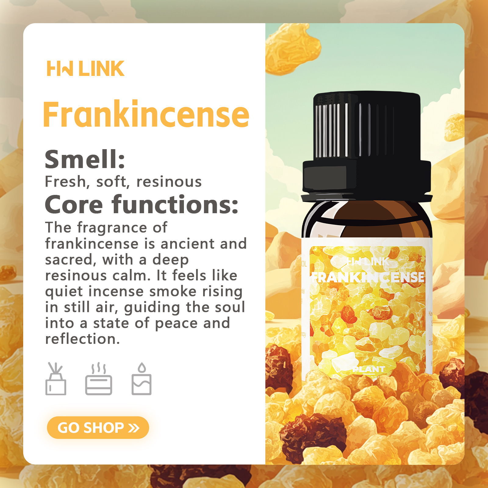 Frankincense Essential Oil 10m - Home Fragrance Accessories ulasan dan harga
